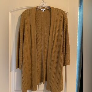 J Jill Womens Cable Knit Cardigan Sweater Size Small